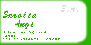 sarolta angi business card